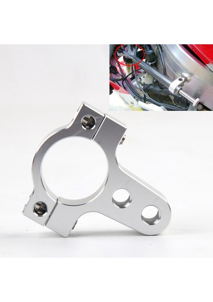2 Pcs 27MM Alüminyum Direksiyon Damper Çatal Çerçeve Montaj Kelepçesi Braket Ayak Fikir Motosiklet Bisiklet Modifikasyonu Gümüş (Yurt Dışından) modelleri