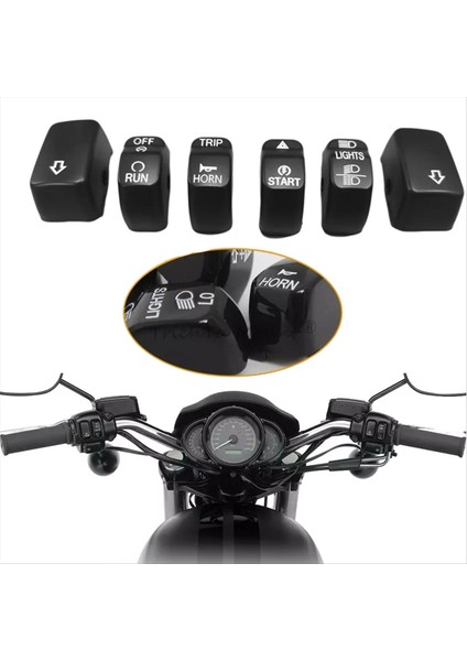 6pcs/set Motosiklet Gidonu Kontrol Anahtarı Kapak Kapakları Harley Softail Sportster 883 1200 Dyna Cvo Softail (Yurt Dışından) modelleri