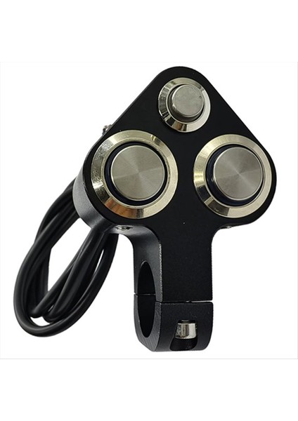 Motosiklet Evrensel Gidon Anahtarı LED Işık Boynuz Motoru Itme 3 Işlevi Gidon Anahtarı Kırmızı Işık (Yurt Dışından)