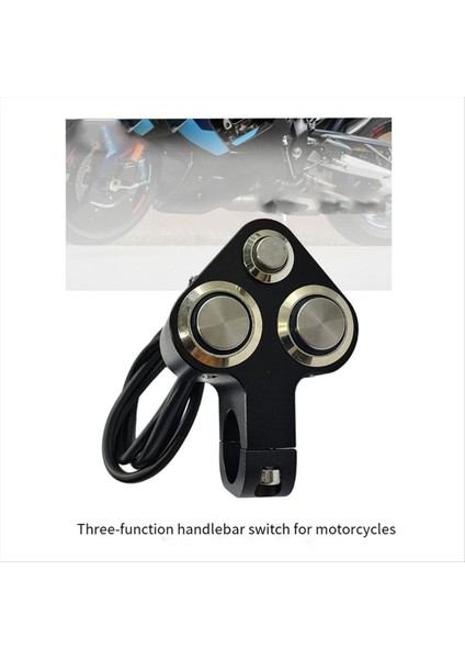 Motosiklet Evrensel Gidon Anahtarı LED Işık Boynuz Motoru Itme 3 Işlevi Gidon Anahtarı Kırmızı Işık (Yurt Dışından) fiyatları