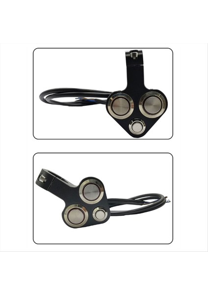 Motosiklet Evrensel Gidon Anahtarı LED Işık Boynuz Motoru Itme 3 Işlevi Gidon Anahtarı Kırmızı Işık (Yurt Dışından) fırsatları