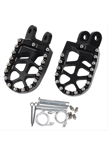 Kir Bisiklet Motosiklet Alüminyum Alaşım Footpeg Ayak Mandalları Kawasaki Için Pedal KLX250 KLX250R KLX250S KLX650 1994-2020 Siyah (Yurt Dışından)
