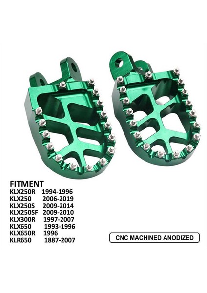Kir Bisiklet Motosiklet Alüminyum Alaşım Footpeg Ayak Mandalları Kawasaki Için Pedal KLX250 KLX250R KLX250S KLX650 1994-2020 Siyah (Yurt Dışından) indirimleri