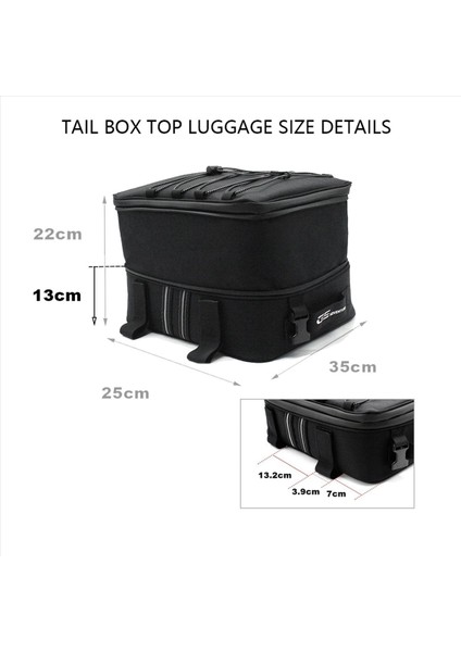 2x Motosiklet Arka Koltuk Bagaj Çantası Kuyruk Kutusu Bmw R1200GS R1250GS Aksesuarları Için Üst Torba (Yurt Dışından) fırsatları