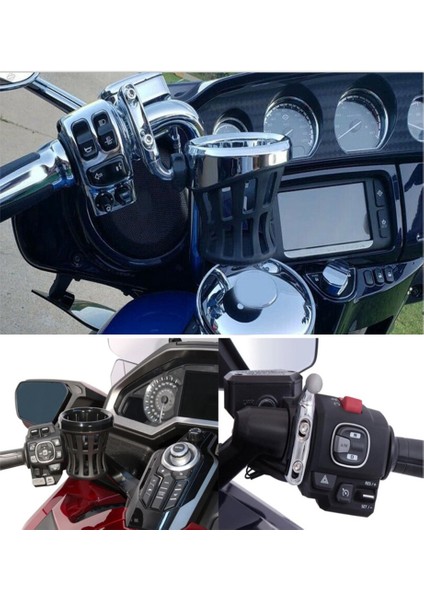 Softail Electra Gümüş Honda GL1800 Goldwing Için Motosiklet Girdolu Içecek Kupası Tutucu (Yurt Dışından) fırsatları