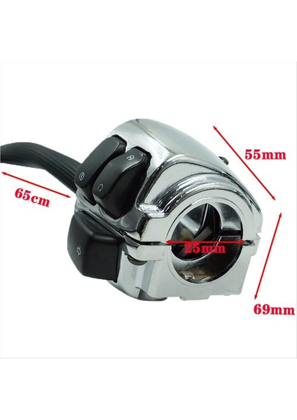 Harley XL883 Için Sportster Dyna V-Rod Softail Motosiklet Talonu Turn Sinyal Kontrol Anahtarı 1 Inç 25MM Gümüş (Yurt Dışından) fiyatları