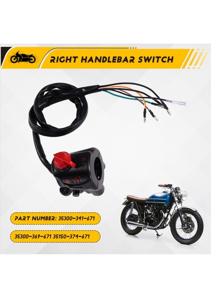 Motosiklet Start-Stop Switch Far Anahtarı 35300-341-671 35300-369-671 Honda CB360G CB550 CB550K CB750K (Yurt Dışından) fırsatları