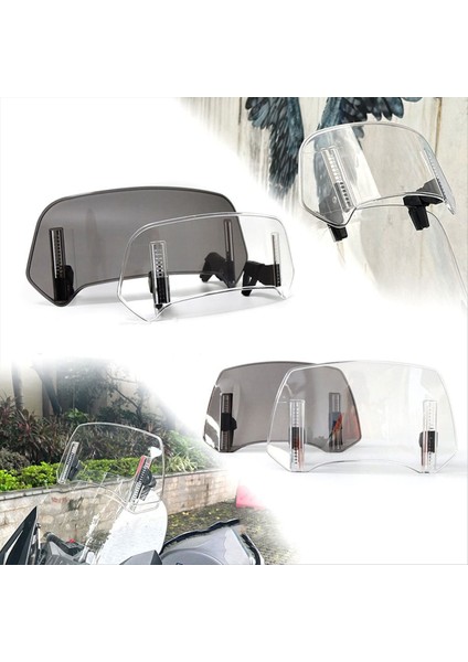 Bmw Kawasaki Yamaha Honda Suzuki Için Motosiklet Ön Cam Şeffaf Uzatma Ayarlanabilir Spoiler Deflektörü 28X12CM (Yurt Dışından) indirimleri