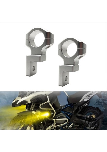 2pcs Motosiklet LED Yardımcı Sis Braket Braket Tampon Spot Işık Braketi Bmw R1250GS R1200GS Adv (Yurt Dışından) fırsatları
