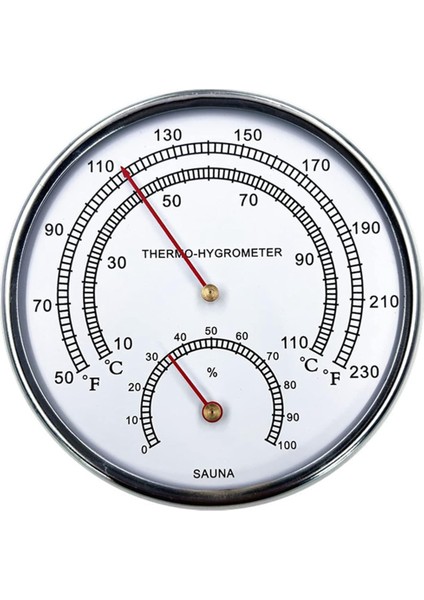Sauna Fahrenheit Termometre Higrometre Kapalı Kadran Higrotermograf Sıcaklık Ölçüsü Aracı (Yurt Dışından)