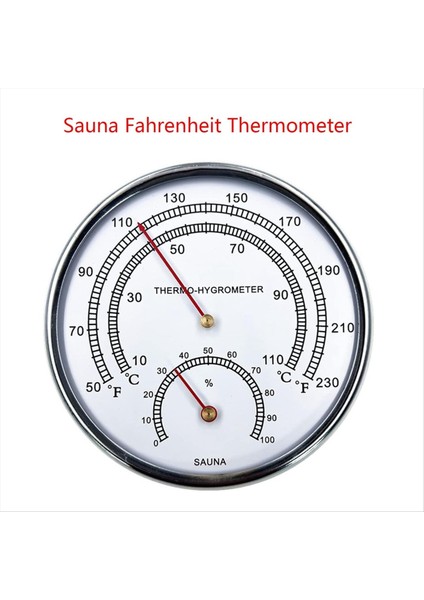 Sauna Fahrenheit Termometre Higrometre Kapalı Kadran Higrotermograf Sıcaklık Ölçüsü Aracı (Yurt Dışından) indirimleri