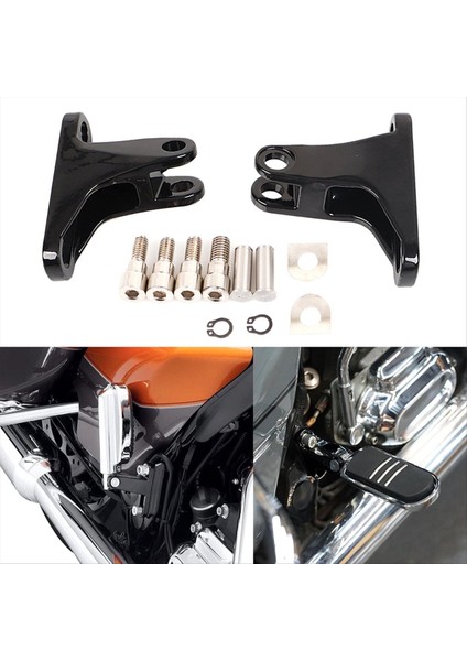 Harley Electra Street Road Glide Için Siyah Arka Yolcu Footpeg Mini Mount 93- (Yurt Dışından) indirimleri
