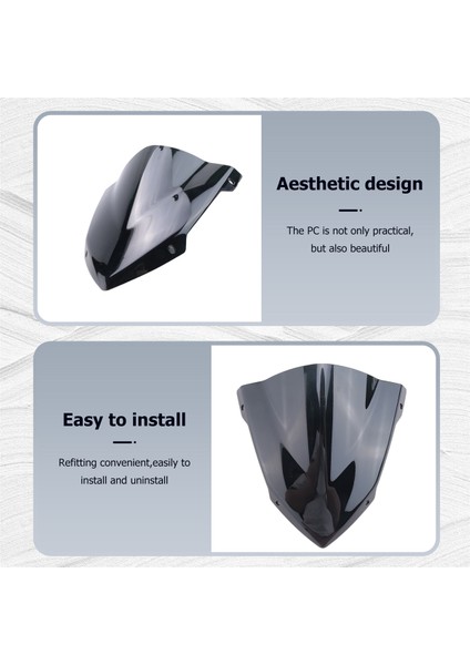 Yamaha MT03 mt 03 MT25 mt 25 2020 2021 Siyah Için Braket ile Motosiklet Cam Ön Cam Deflektörü (Yurt Dışından) modelleri