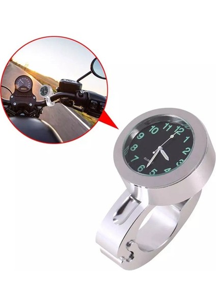 Evrensel 7/8 Inç Motosiklet Girdeli Izle Su Geçirmez Şok Geçirmez Boke Montaj Saati Scooter Motor Bisikleti Için Saat B (Yurt Dışından) indirimleri