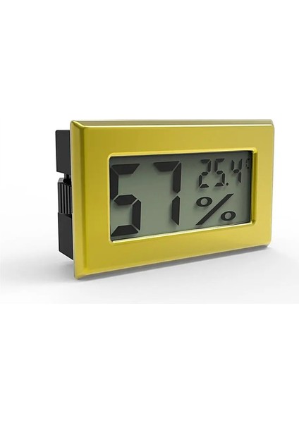 Humidor Higrometre Metal Doğru Nem Sensörü Sıcaklık ve Nem Göstergesi Dijital Sıcaklık Göstergesi Taşınabilir (Yurt Dışından)