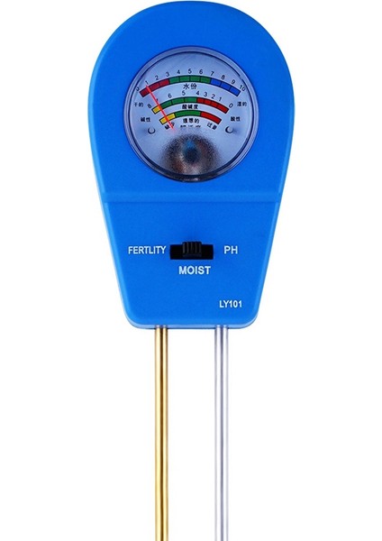 Toprak Test Cihazı Toprak Nemi Ölçer Toprak Ph Test Cihazı Test Toprak Doğurganlığı Bahçe Çim Bakımı Bakım Sera Bitkileri Mavi (Yurt Dışından)