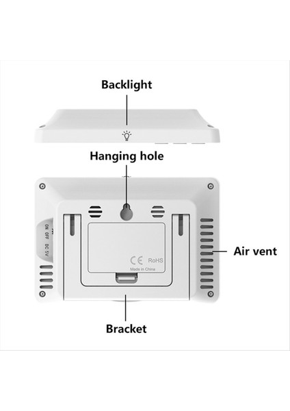 Kablosuz Hava Durumu Istasyonu Kapalı Dış Termometre Higometre Ev Hava Tahmini Saat Hava Istasyonları A (Yurt Dışından) fırsatları