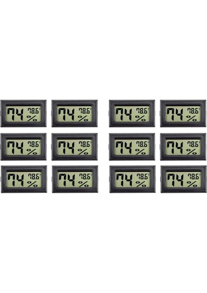 12 Pack Mini Higrometre Iç Mekan Nem Metre Higometre Dijital Termometreler Sera Için (℉) ile Nem Bahçe (Yurt Dışından)