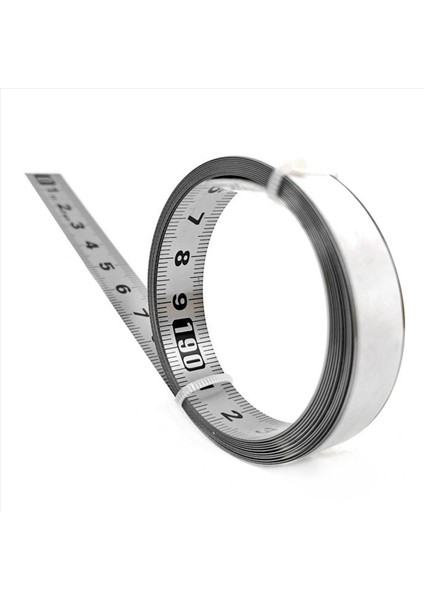 3x Paslanmaz Çelik Yapışkan Ölçek Hassas Ağaç Işleme Kılavuzu Rail Kendinden Yapışkan Bant Memperi Metal Cetvel A-100CM (Yurt Dışından) fırsatları