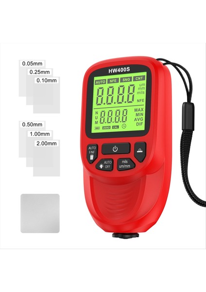 Dijital Araba Boya Kalınlığı Göstergesi HW400S Kaplama Kalınlık Ölçer Otomotiv Kaplama Ölçüm Cihazı Kırmızı (Yurt Dışından) modelleri