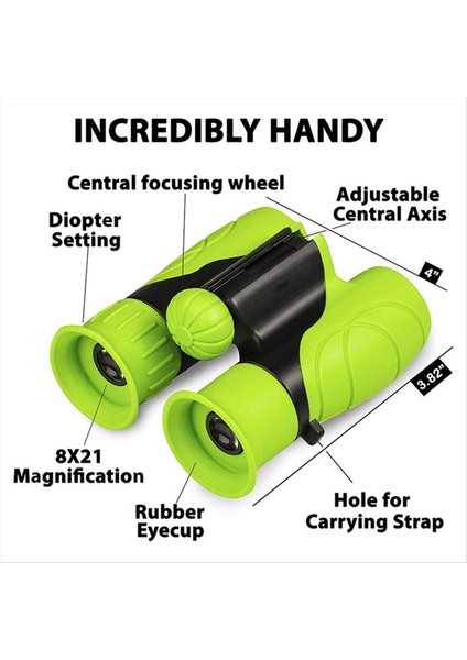 Çocuk Dürbünleri 8 x 21 Kompakt Teleskop Kuş Gözlemciliği Kamp Seyahat Oyun Oyunları Dürbünler Için Uygun Çocuk Oyuncak (Yurt Dışından) modelleri