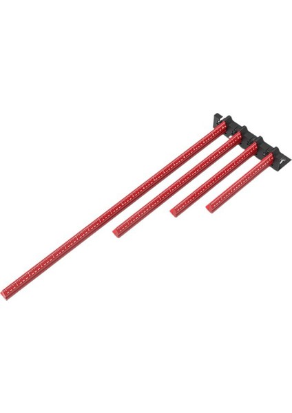 4pcs V-Tipi Inç Ahşap Hattı Çizim Cetveli Paralel/dikey Kaydırma Cetveli Alüminyum Alaşım Ölçüm Işaretleme Cetveli (Yurt Dışından)