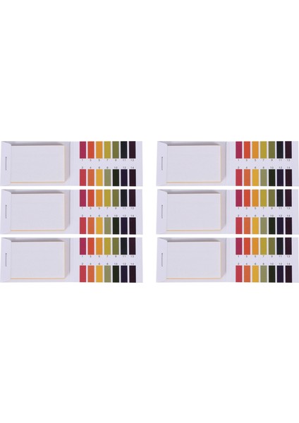 6 Set 480 Şerit Profesyonel 1-14 Ph Taç Kağıt Ph Test Şeritleri Su Kozmetik Toprak Ph Test Kağıdı (Yurt Dışından)