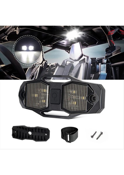Kırmızı Beyaz Çift Renkli Utv Dome LED LED Rulo Kafesi Işığı Işık Rzr Için Polaris Için Switch ile Utv 4WD Can-Am Için (Yurt Dışından) fiyatları