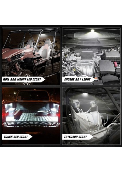 Kırmızı Beyaz Çift Renkli Utv Dome LED LED Rulo Kafesi Işığı Işık Rzr Için Polaris Için Switch ile Utv 4WD Can-Am Için (Yurt Dışından) modelleri