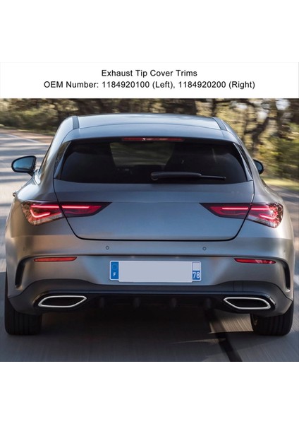 A1184920100 A1184920200 Araba Arka Egzoz Borusu Susturucu Kuyruklu Boğaz Benz W118 CLA200 CLA220 CLA250 CLA350 (Yurt Dışından) fırsatları