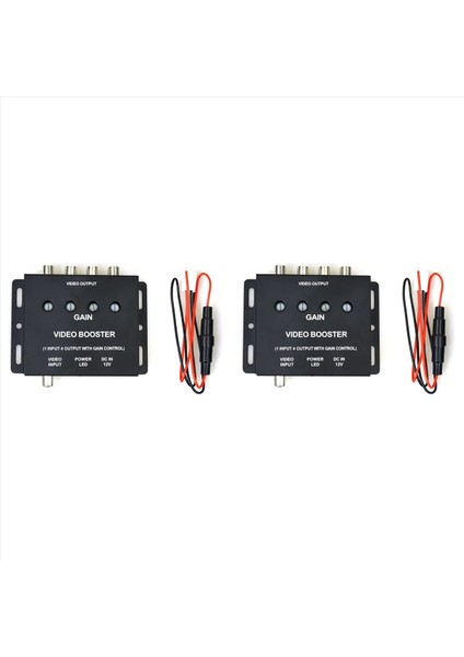 2x Araba Video Ayırıcı 1 Ila 4 Av Sinyal Güçlendirici Amplifikatör Ayırıcı Araba Cctv Tv LCD DVD Oynatıcı 1 Giriş 4 Çıkış (Yurt Dışından)