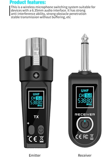Dinamik Kondenser Mikrofon Için Uhf Mikrofon Kablosuz Dönüştürücü Sistemi Xlr Verici ve Mikrofon Alıcısı (Yurt Dışından) fırsatları