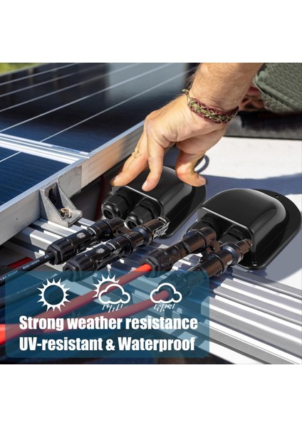 2 Paket Güneş Kablosu Giriş Bezi, Güneş Bezi, Çift Kablo Giriş Konutu Tüm Türler Için 3mm² Ila 10MM² Rv, Karavan, Deniz Siyahı (Yurt Dışından) modelleri