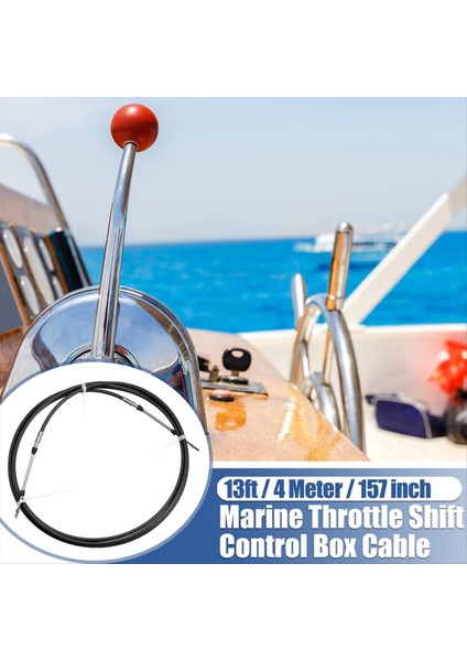 2pcs 13FT 4 Metre 157 Inç Deniz Tipi 3300 / 33C Gaz Kelebeği Vardiyası Yamaha Dıştan Takma Motor Için Uzaktan Kumanda Kablosu (Yurt Dışından) indirimleri