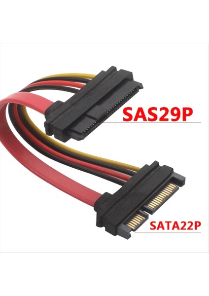 Sas-Sata Kablosu SFF-8482 29PIN Ila 22PIN HDD Raıd Uzantısı, Sabit Disk Sürücüsü Için 15PIN Sata Güç Bağlantı Noktası ile (Yurt Dışından) indirimleri