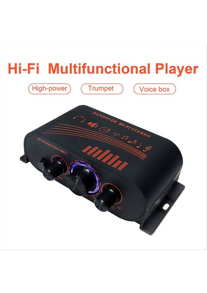 AK170 Ses Güç Amplifikatörü Çift Kanallı Hıfı Stereo Ses Amplifikatörü LED Işık Halkası Taşınabilir Ses Amplifikatör (Yurt Dışından) fiyatları