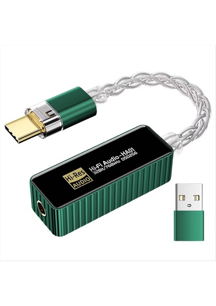 Kulaklık Amplifikatörü, USB C Ila 3,5 mm Amp Kulaklık Adaptörü Taşınabilir Amplifikatör, Erkek Ila Dişi 3,5 mm Ses Kablosu (Yurt Dışından)