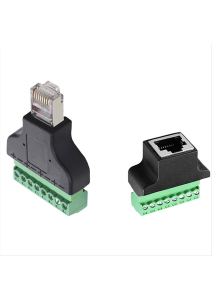 RJ45 Ağ Adaptörü Erkek Dişi Fiş 8 Pıne Bağlantısı Vidalı Terminal RJ45 Jack Soket Konnektörü Internet Kablosu Dvr Aksesuarları (Yurt Dışından)