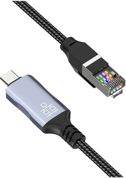 MacBook Pro ve Diğer Dizüstü Bilgisayarlar Için USB Type-C - RJ45 Ethernet Adaptör Kablosu Gigabit Bağlantı Ethernet Kablosu (Yurt Dışından) fiyatları