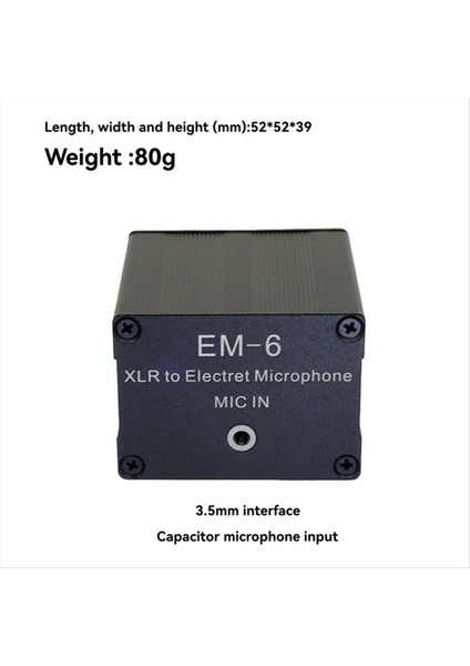 Xlr Ila 3,5 mm Elektrik Kondenser Mikrofon Mikrofon Kafa Amplifikatör Mikser Ses Kartı Pikap Dönüştürücü (Yurt Dışından) fırsatları