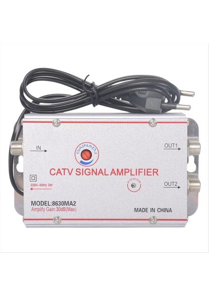 8630MA2 30DB Kablo Tv Splitter Amplifikatör Dijital Tv Anten Sinyal Güçlendirici Ev Tv Ekipmanları 45MHZ - 860MHZ Ab Tak (Yurt Dışından)