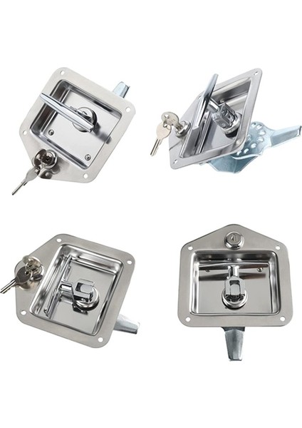 4 Pack Paslanmaz Çelik Araba Römork Kapı Mandal T-Serayı Kilitleme Römork Kapısı Mandal 8 Anahtarlı Raket Giriş Kapısı Kilidi (Yurt Dışından) fiyatları