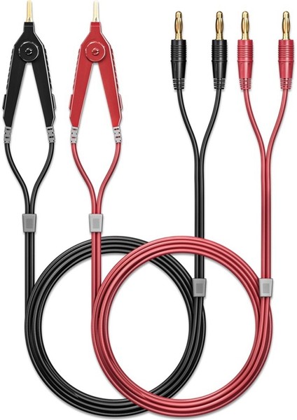 3x Metre Testi Terminal Kelvin Klipsleri Kablo Tellerini 4mm Muz Fişlere Altın Kaplama (Yurt Dışından) fiyatları