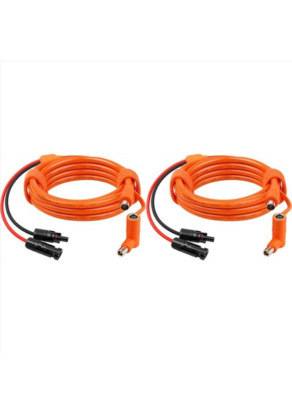 2x Güneş Panelı Dc 8mm Adaptör Kablosu 2 M Güneş Konnektörü DC7909/8020 Erkek Fiş Uzatma Kablosu Kalaylı Bakır Tel (Yurt Dışından)