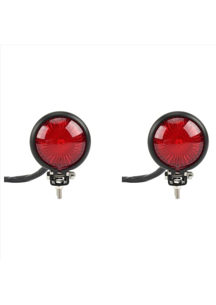 2x Motosiklet 12V LED Arka Stop Lambası Kırmızı Lens Için Harley Yamaha Honda Retro Fren Lambası (Yurt Dışından)
