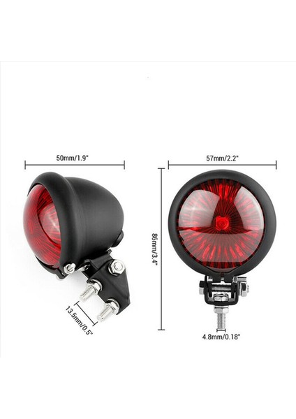 2x Motosiklet 12V LED Arka Stop Lambası Kırmızı Lens Için Harley Yamaha Honda Retro Fren Lambası (Yurt Dışından) fırsatları