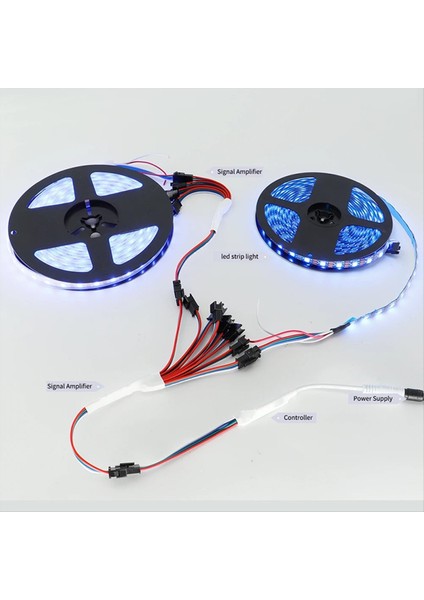 WS2811 Için WS2812B LED Ttl Sinyal Amplifikatör Denetleyicisi 4pin Rgb Adreslenebilir LED Şerit Işığı DC5-24V (Yurt Dışından) indirimleri