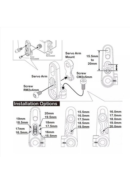 2x 25 T Alüminyum Alaşımlı Ayarlanabilir Servo Boynuz Evrensel Servo Kolları 25 Diş Direksiyon Kolu Rc Araba Kamyon Uçak Için (Yurt Dışından) fiyatları