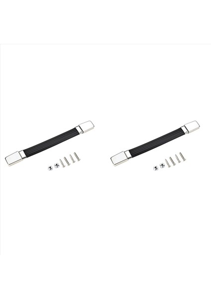 2x Gitar Tüp Amplifikatör Dolap Kulpu Gümüş Kaplama Uç Kapakları ile Hoparlör Kabini Amp Askı Kolu (Yurt Dışından)