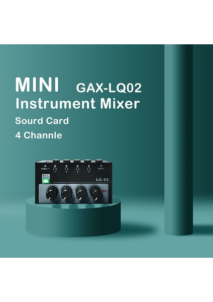 Taşınabilir Stereo 4 Kanal Kulaklık Amplifikatörü 1 In 4 Out Canlı Akış Kayıt Mikser Için Preamplifikatör Abd Tak (Yurt Dışından) fiyatları